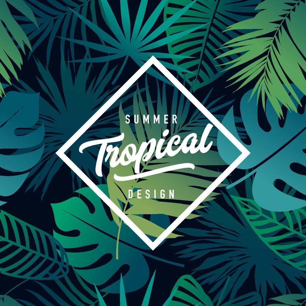 vettore di design banner tropicale