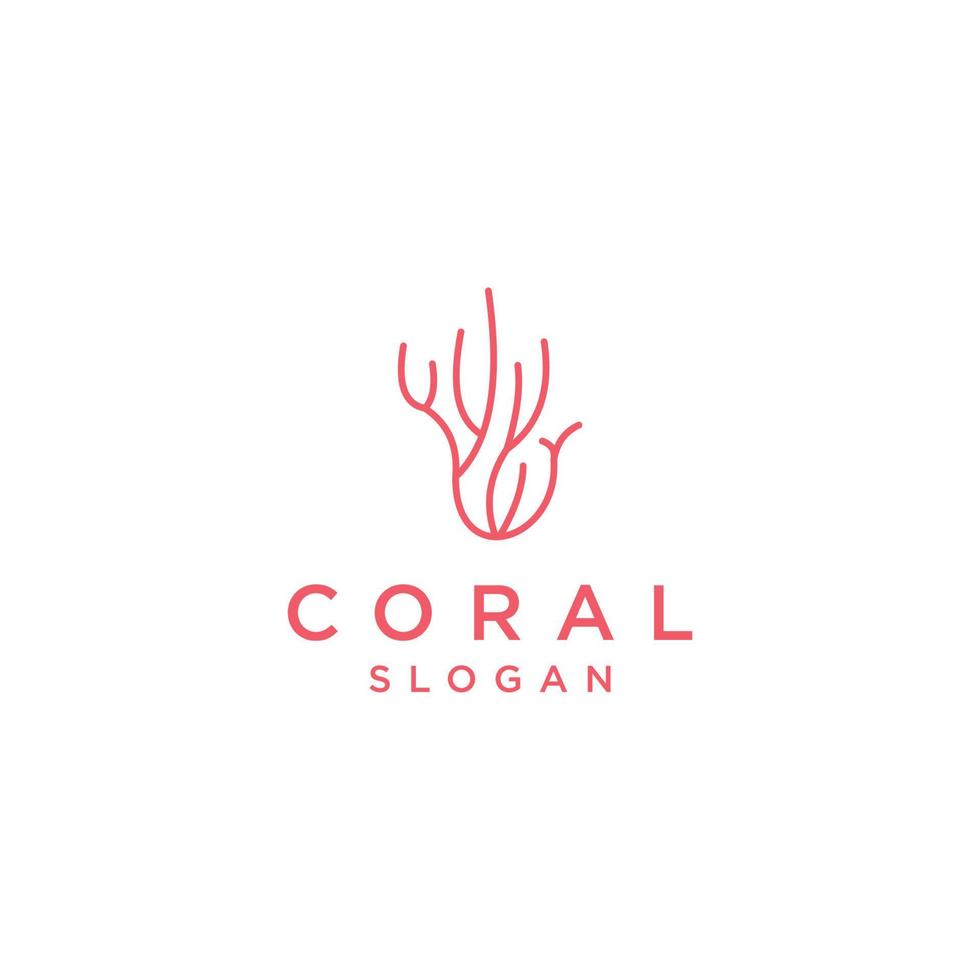 corallo logo design icona vettore