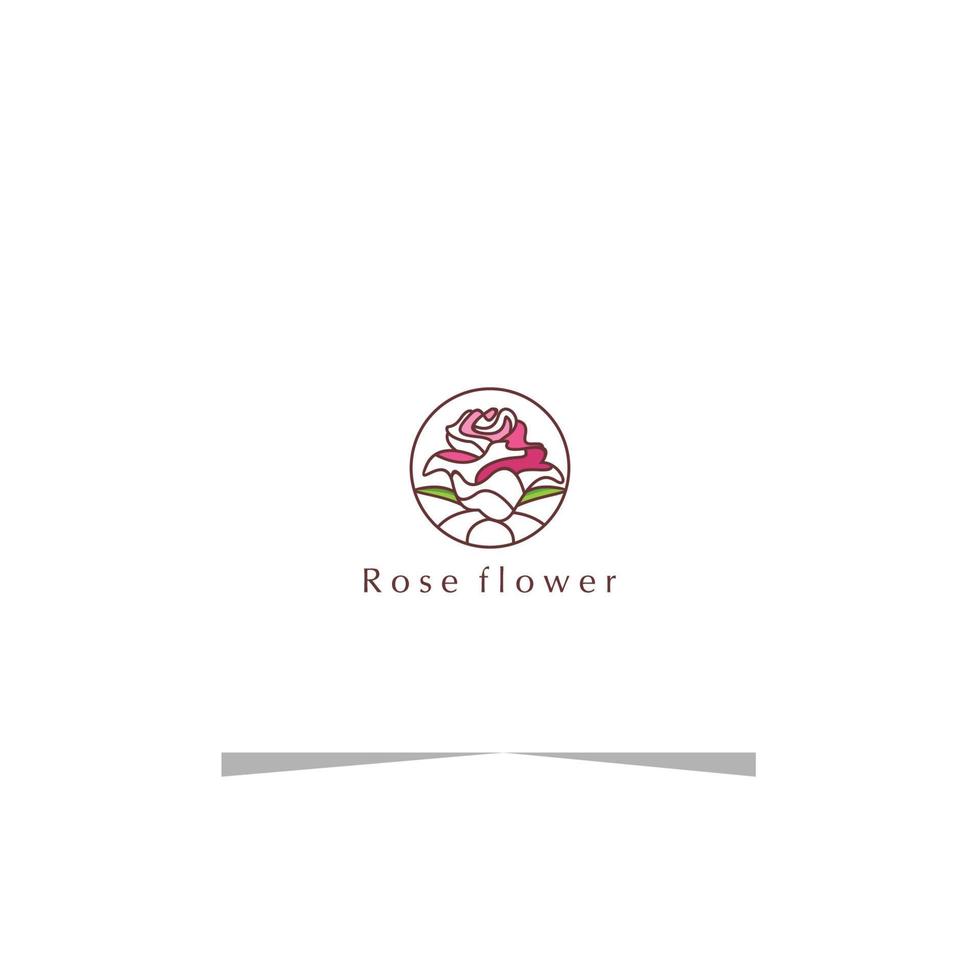 rosa fiore logo vettore icona design modello