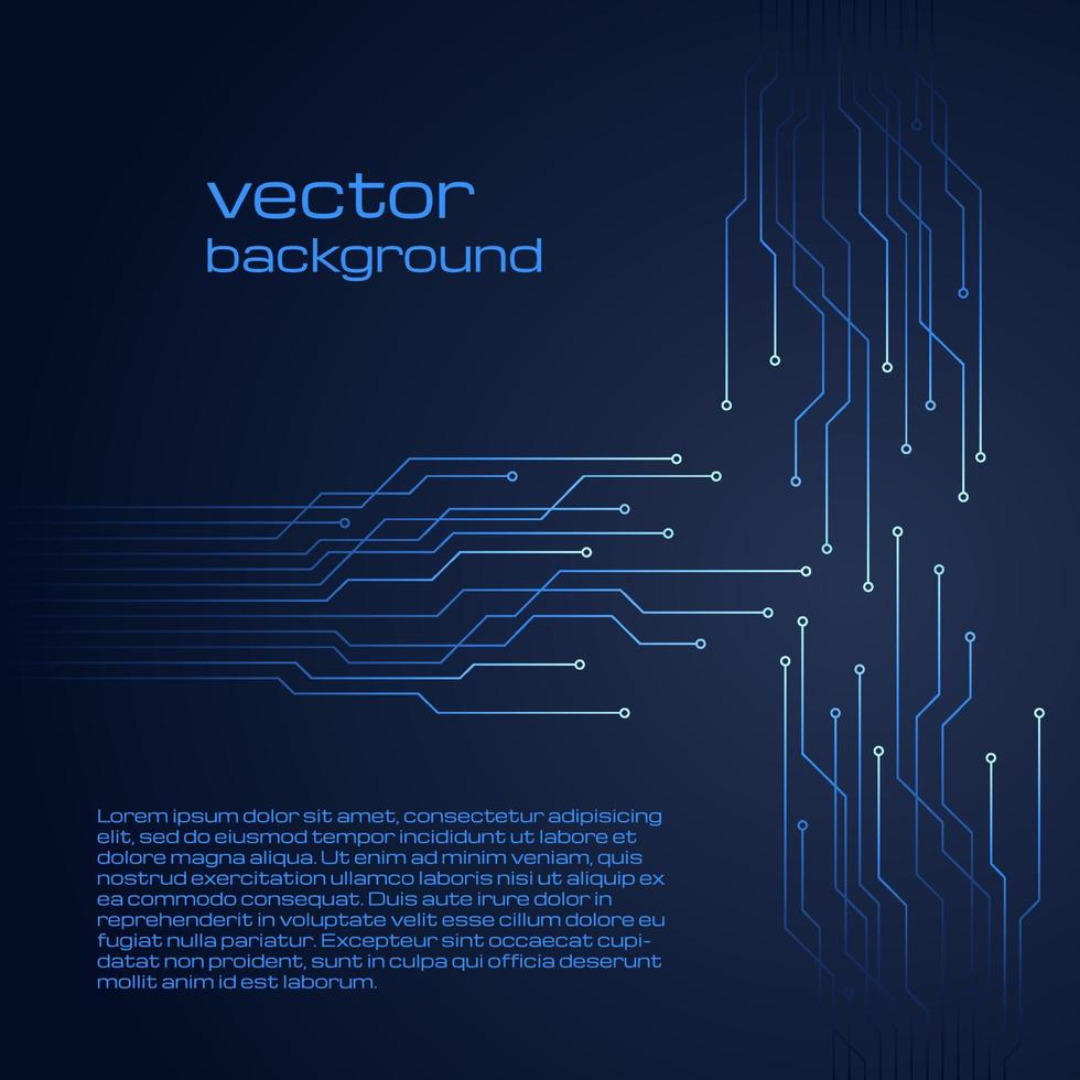 astratto tecnologico buio blu sfondo con elementi di il microchip. circuito tavola sfondo struttura. vettore illustrazione.