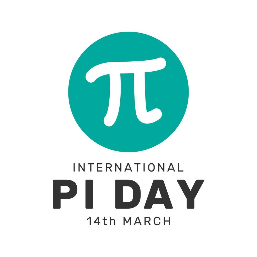 vettore illustrazione di pi giorno. pi giorno è celebre su 14 marzo. pi è un' matematico simbolo, che rappresentano un' costante