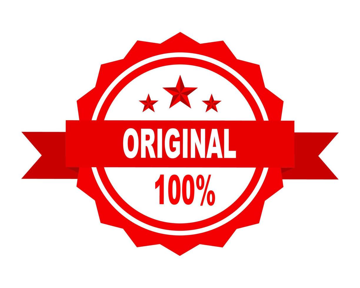 originale etichetta cartello icona simbolo rosso bianca design vettore illustrazione