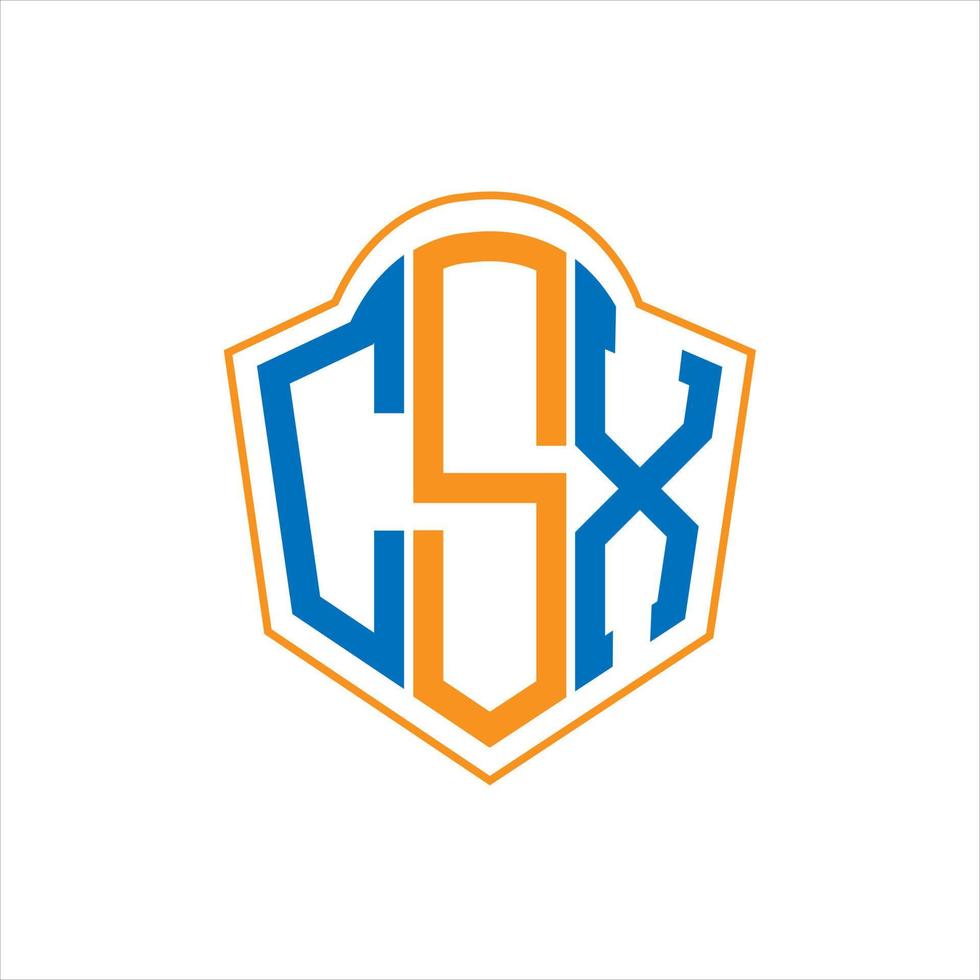 csx astratto monogramma scudo logo design su bianca sfondo. csx creativo iniziali lettera logo. vettore