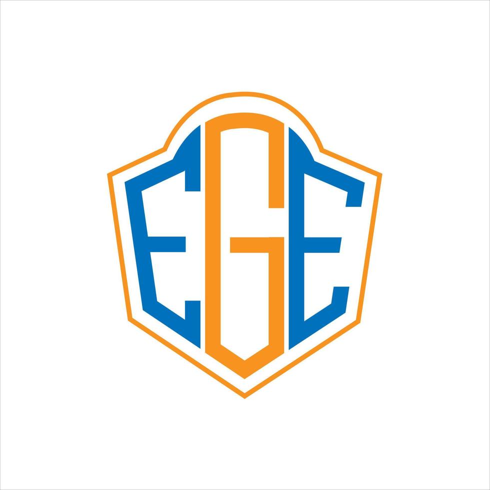 ege astratto monogramma scudo logo design su bianca sfondo. ege creativo iniziali lettera logo. vettore