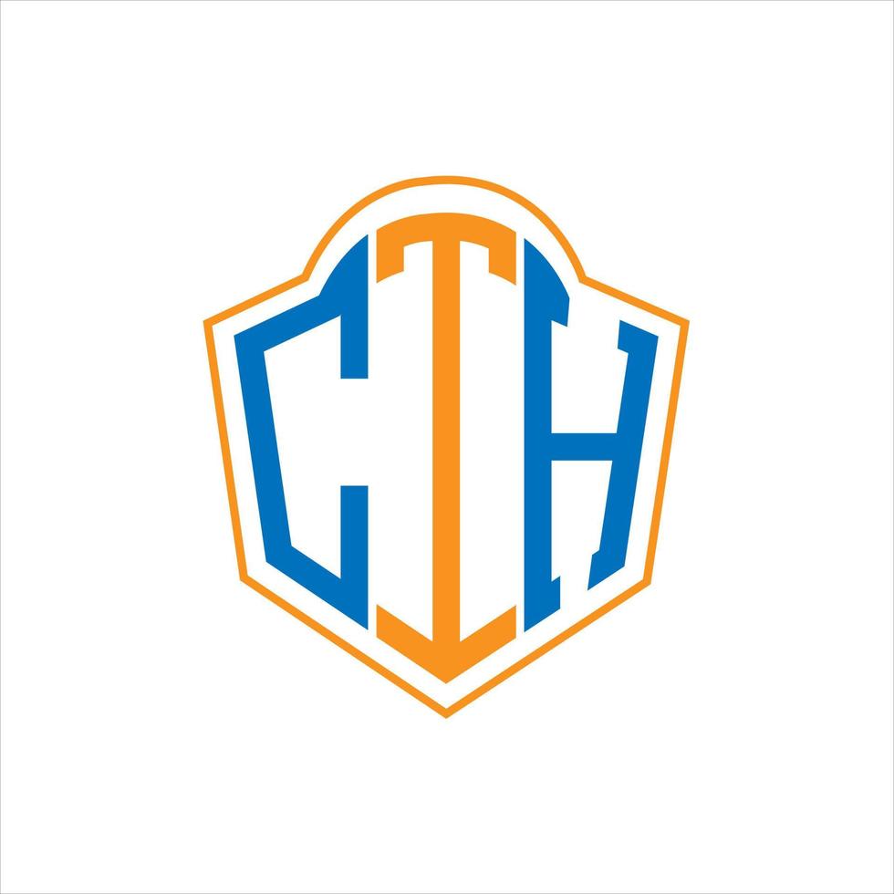 cth astratto monogramma scudo logo design su bianca sfondo. cth creativo iniziali lettera logo. vettore
