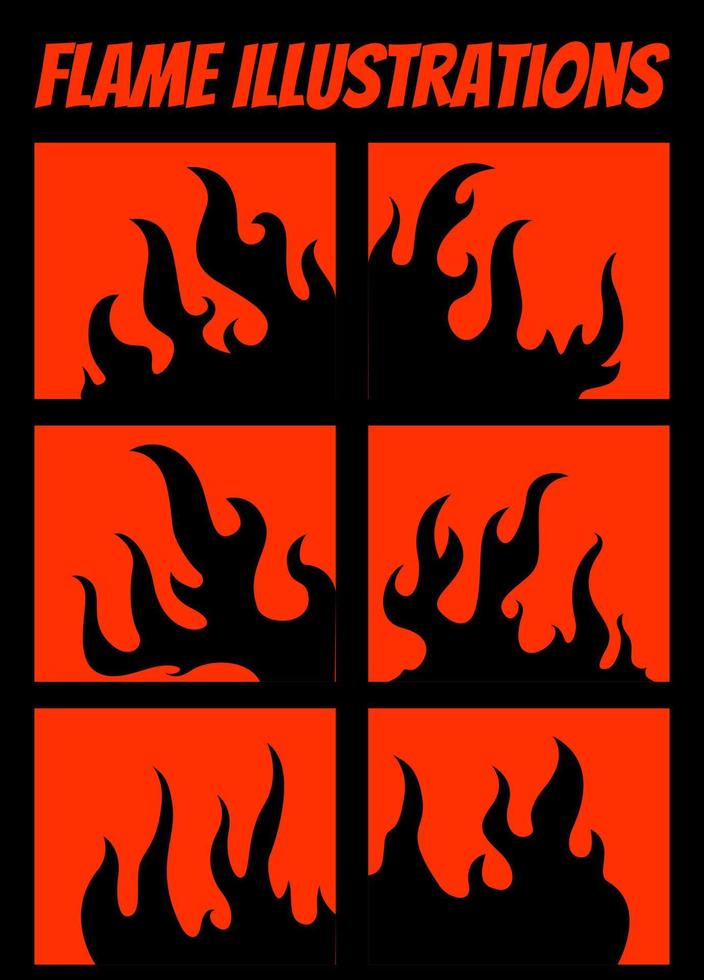 fuoco e fiamme, fuoco illustrazione per speziato cibo confezione disegno, fiamma sfondo, illustrazione di un' ardente fuoco vettore