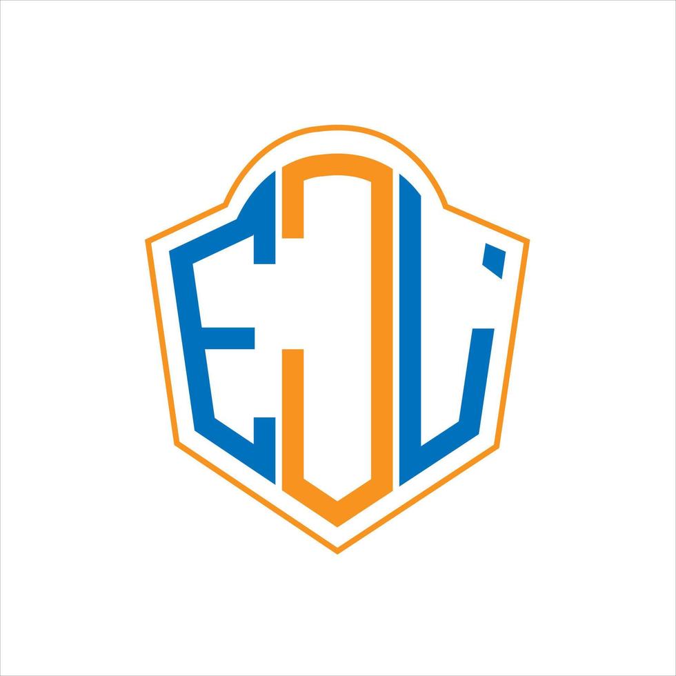 ejl astratto monogramma scudo logo design su bianca sfondo. ejl creativo iniziali lettera logo. vettore