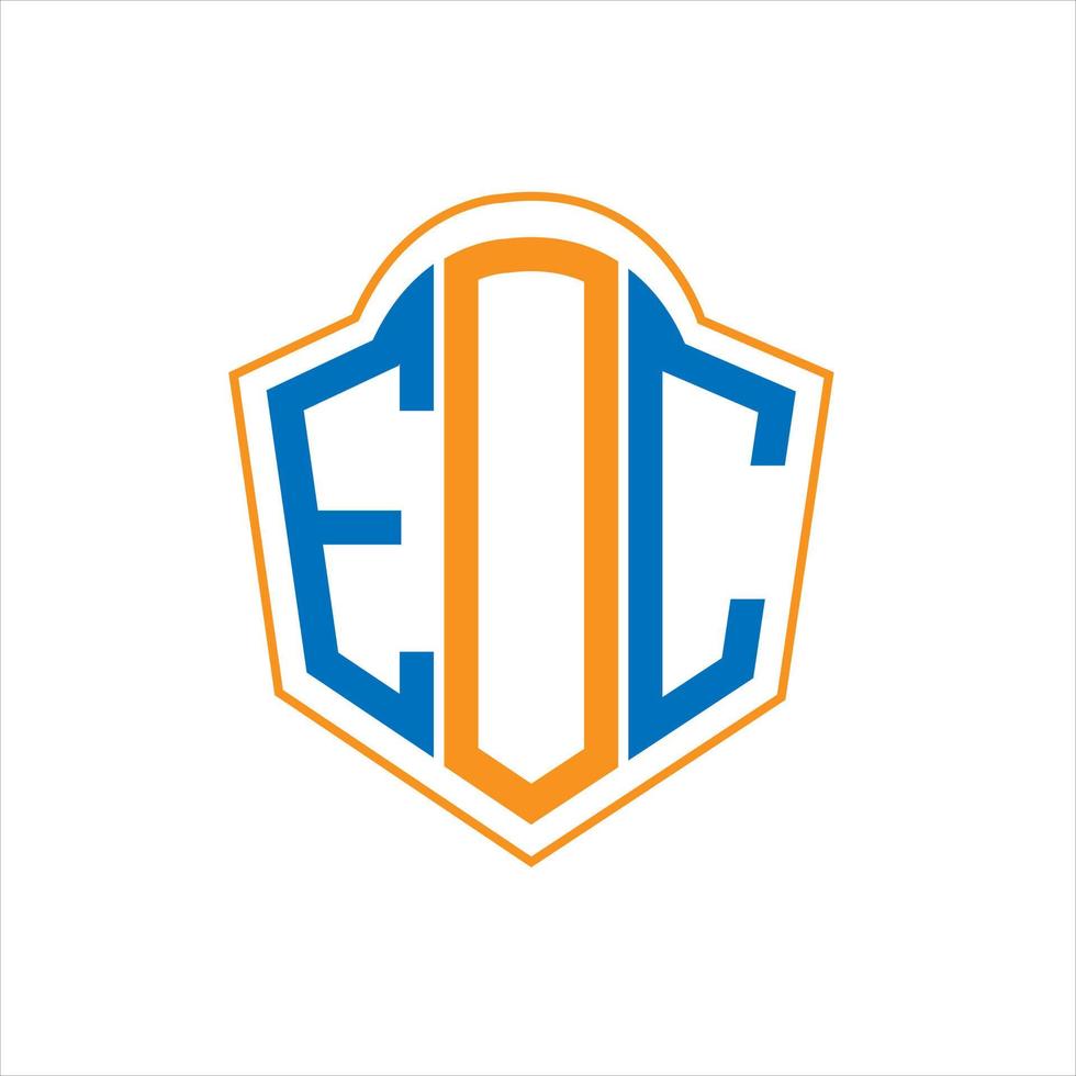 eoc astratto monogramma scudo logo design su bianca sfondo. eoc creativo iniziali lettera logo. vettore