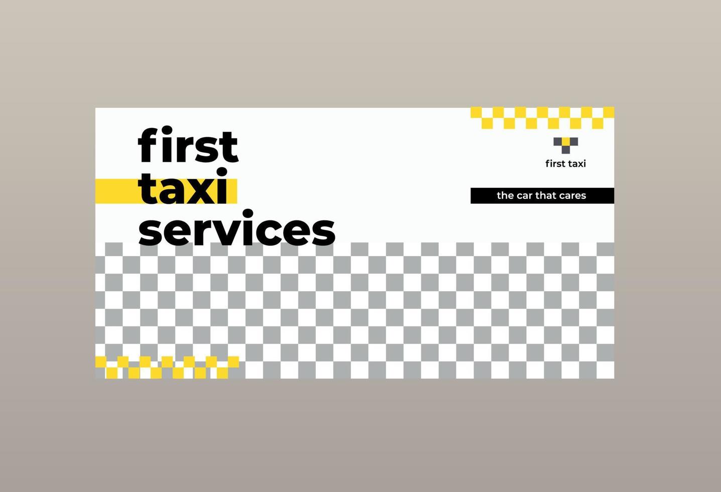 Taxi sociale media bandiera vettore