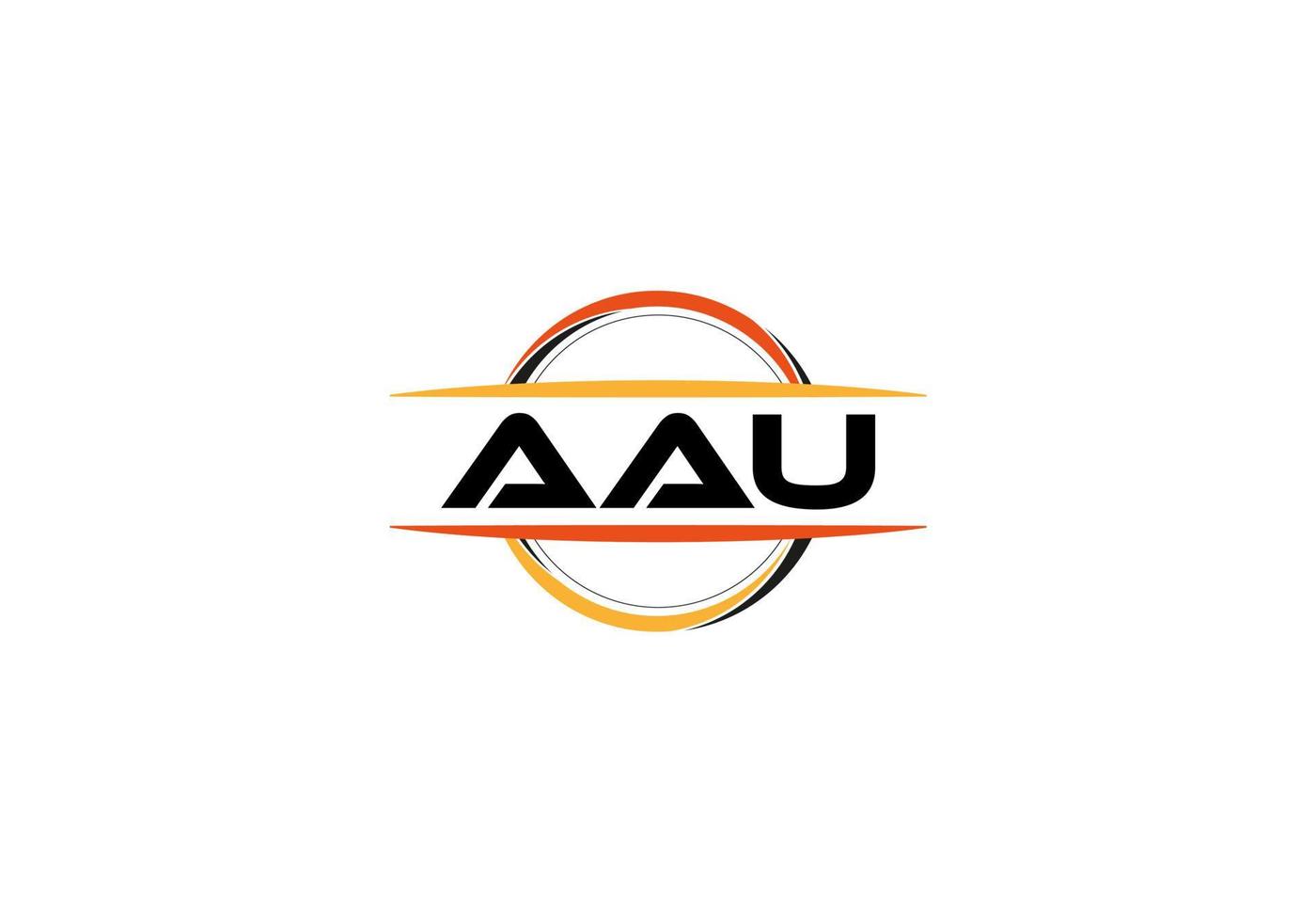 aau lettera reali mandala forma logo. aau spazzola arte logo. aau logo per un' azienda, attività commerciale, e commerciale uso. vettore