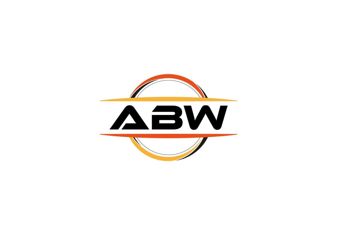 abw lettera reali mandala forma logo. abw spazzola arte logo. abw logo per un' azienda, attività commerciale, e commerciale uso. vettore