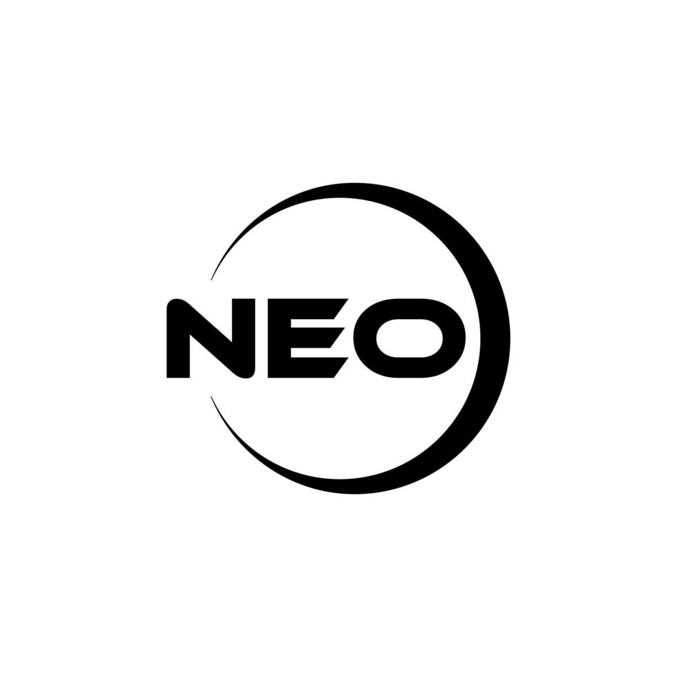 neo lettera logo design nel illustrazione. vettore logo, calligrafia disegni per logo, manifesto, invito, eccetera.