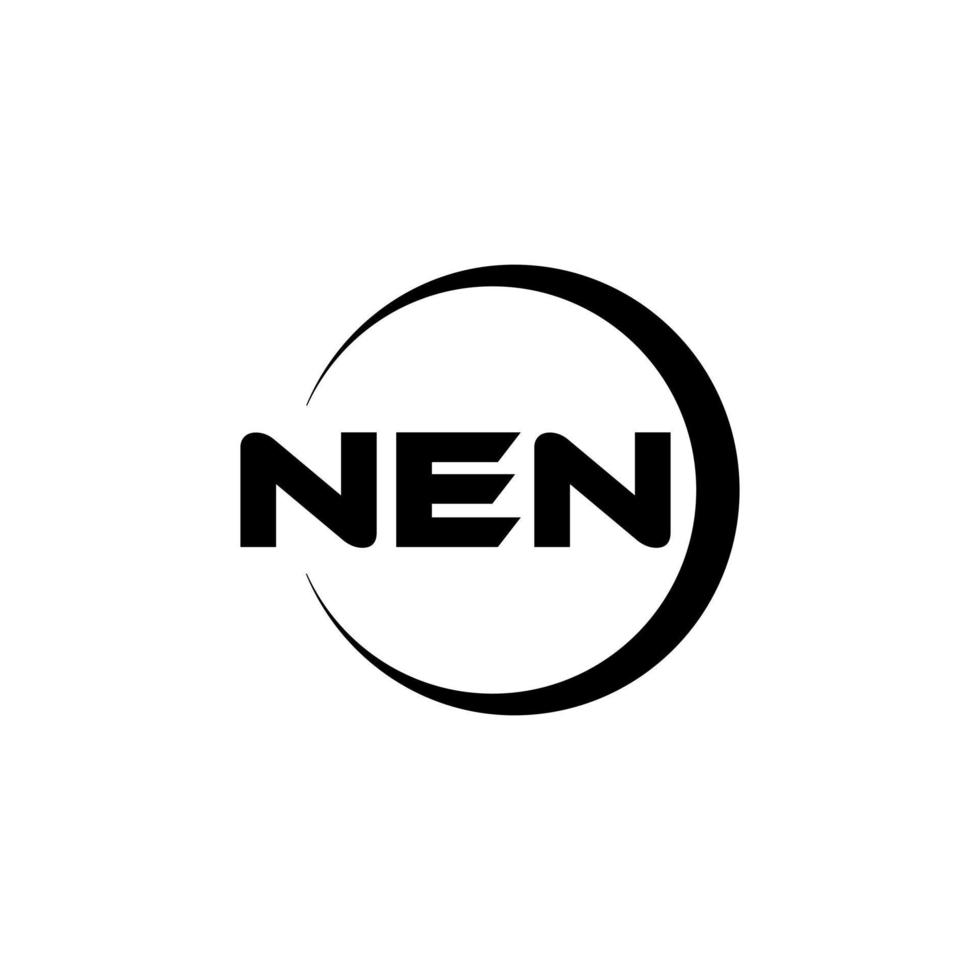 nen lettera logo design nel illustrazione. vettore logo, calligrafia disegni per logo, manifesto, invito, eccetera.