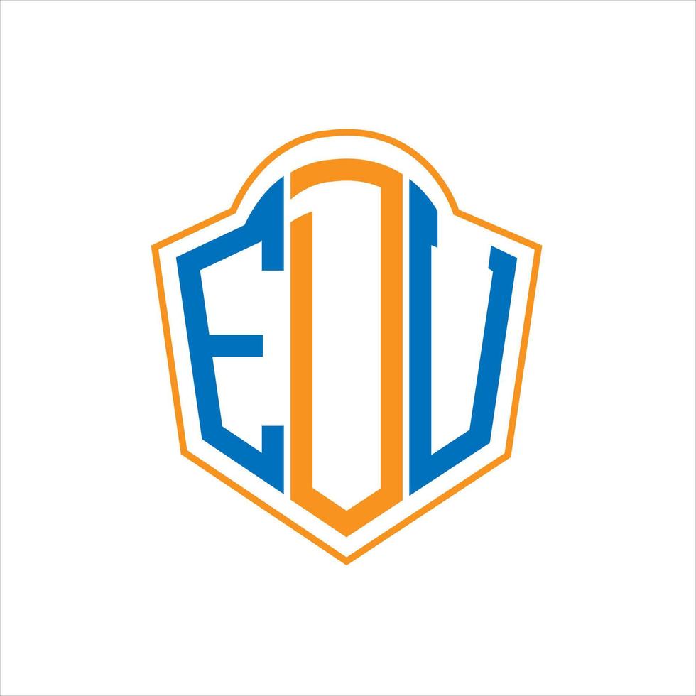 edu astratto monogramma scudo logo design su bianca sfondo. edu creativo iniziali lettera logo. vettore