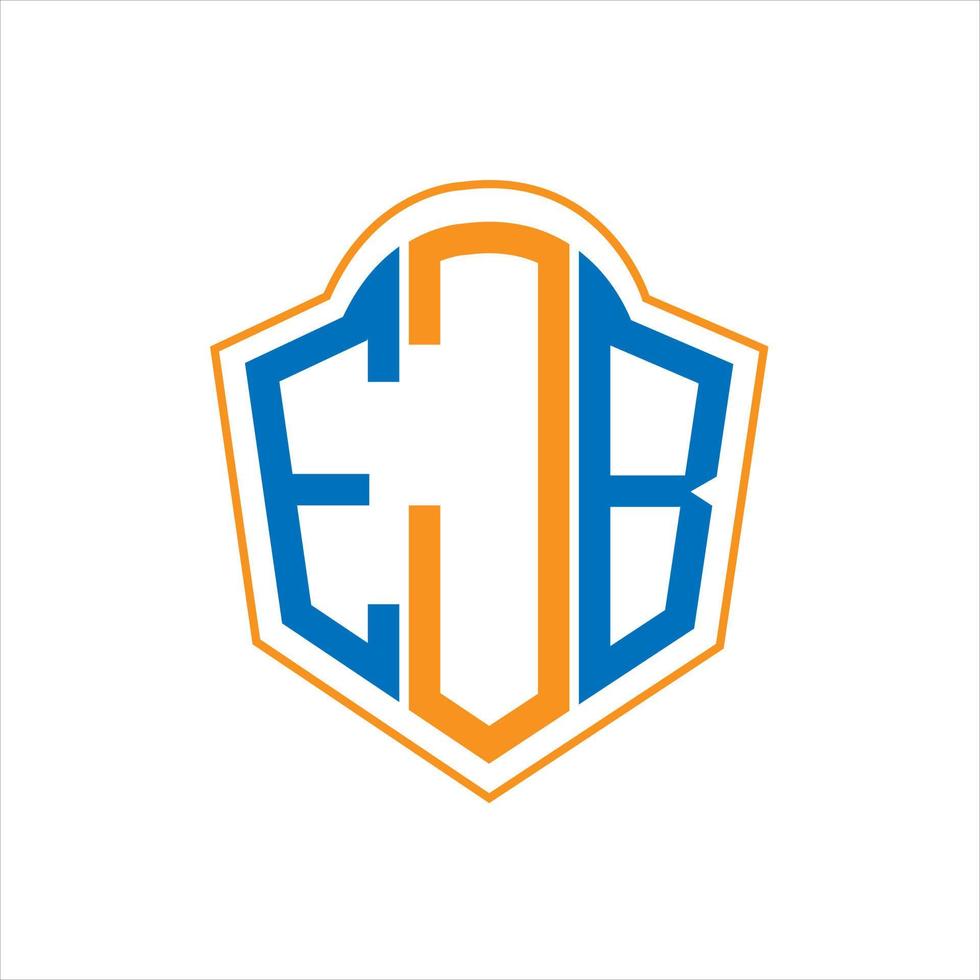 ejb astratto monogramma scudo logo design su bianca sfondo. ejb creativo iniziali lettera logo. vettore