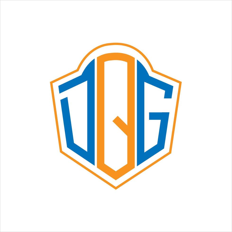dqg astratto monogramma scudo logo design su bianca sfondo. dqg creativo iniziali lettera logo. vettore