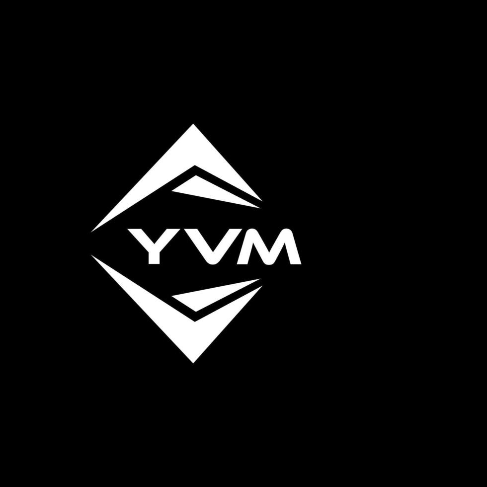 yvm astratto monogramma scudo logo design su nero sfondo. yvm creativo iniziali lettera logo. vettore