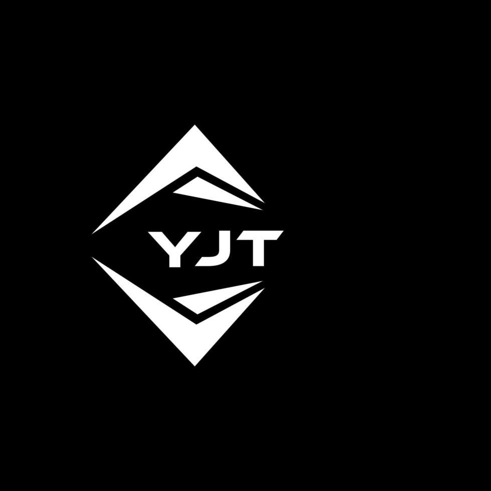 yjt astratto monogramma scudo logo design su nero sfondo. yjt creativo iniziali lettera logo. vettore