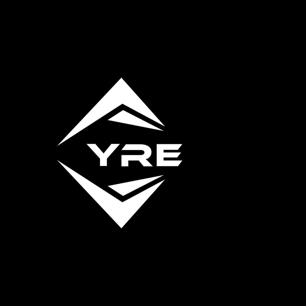 yre astratto monogramma scudo logo design su nero sfondo. yre creativo iniziali lettera logo. vettore