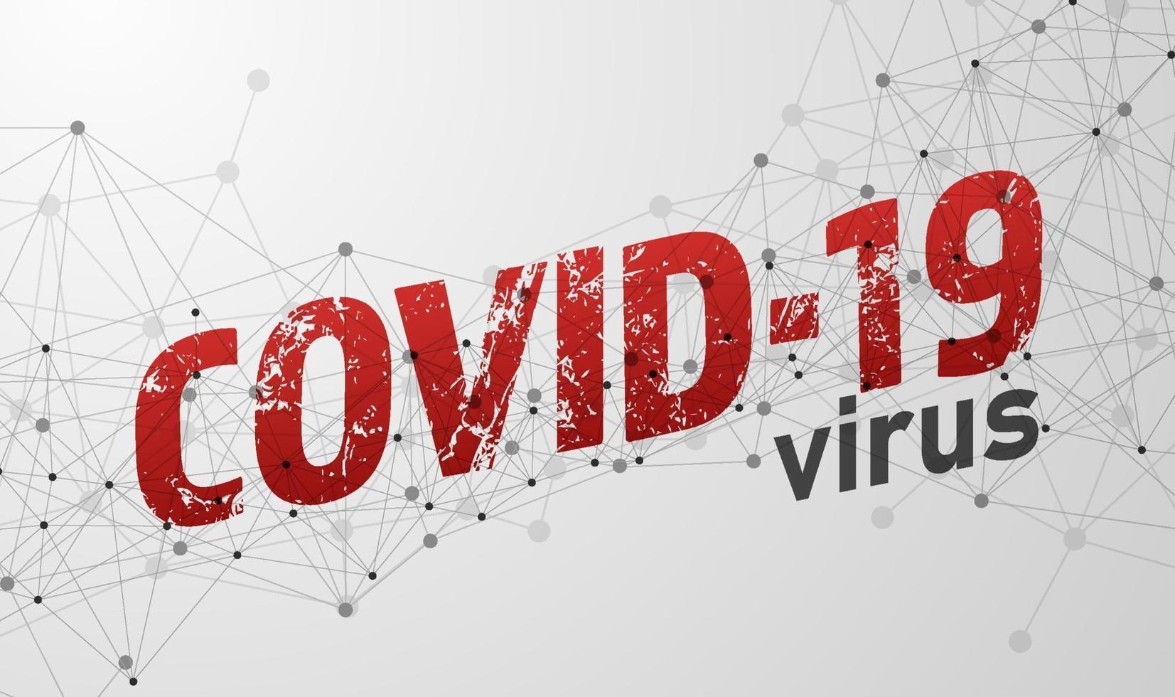 diffusione del virus covid-19. design con elemento di testo. illustrazione vettoriale