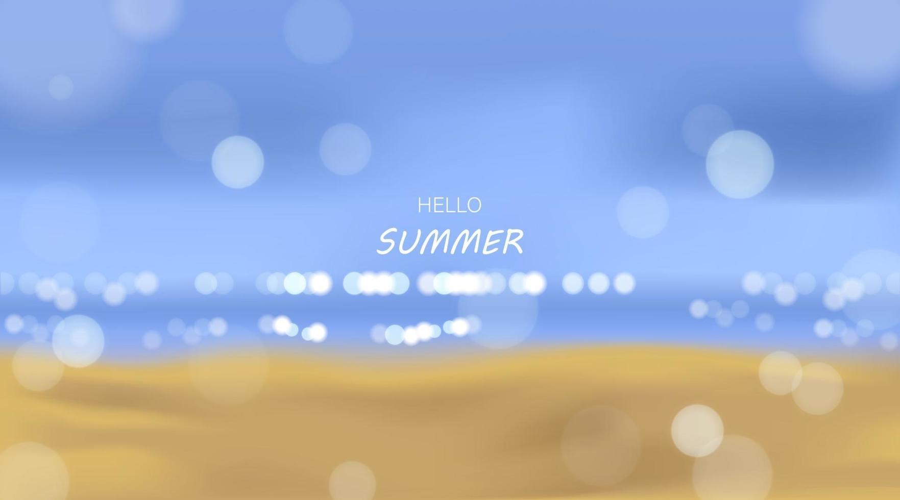 spiaggia e mare alla luce del sole, vacanze estive illustrazione vettoriale