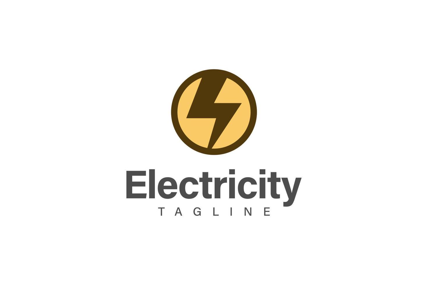 elettricità icona o logo design vettore