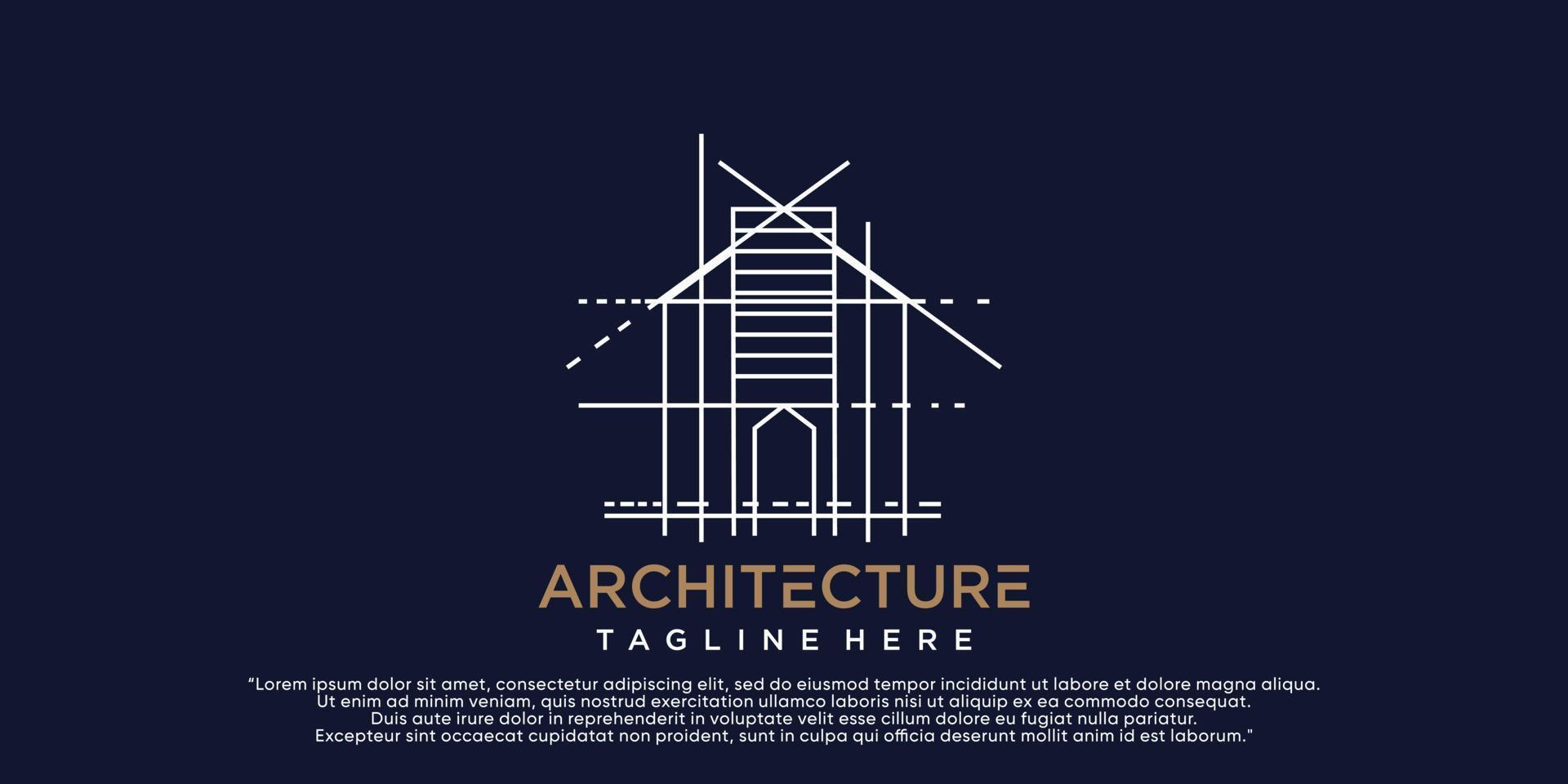 edificio architettura logo design ispirazione collezione di architettura vero tenuta logo premio vettore