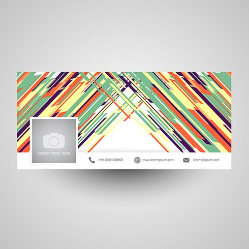 Abstract design di copertina di social media vettore