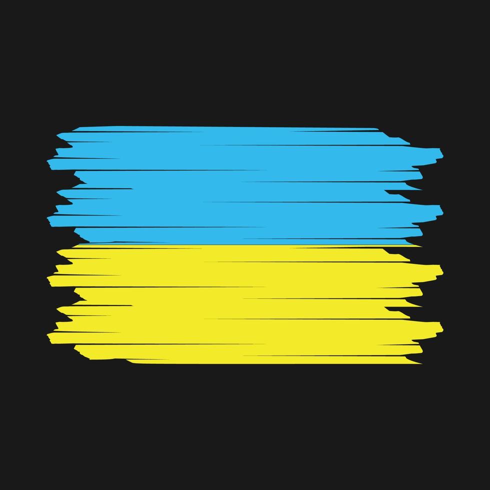 Ucraina bandiera spazzola vettore