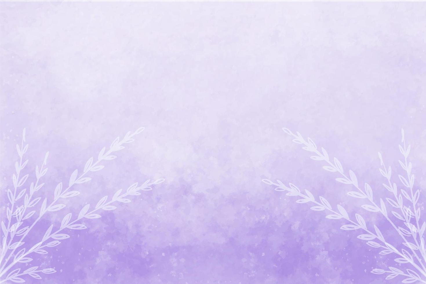 sfondo acquerello astratto viola con fiori bianchi vettore