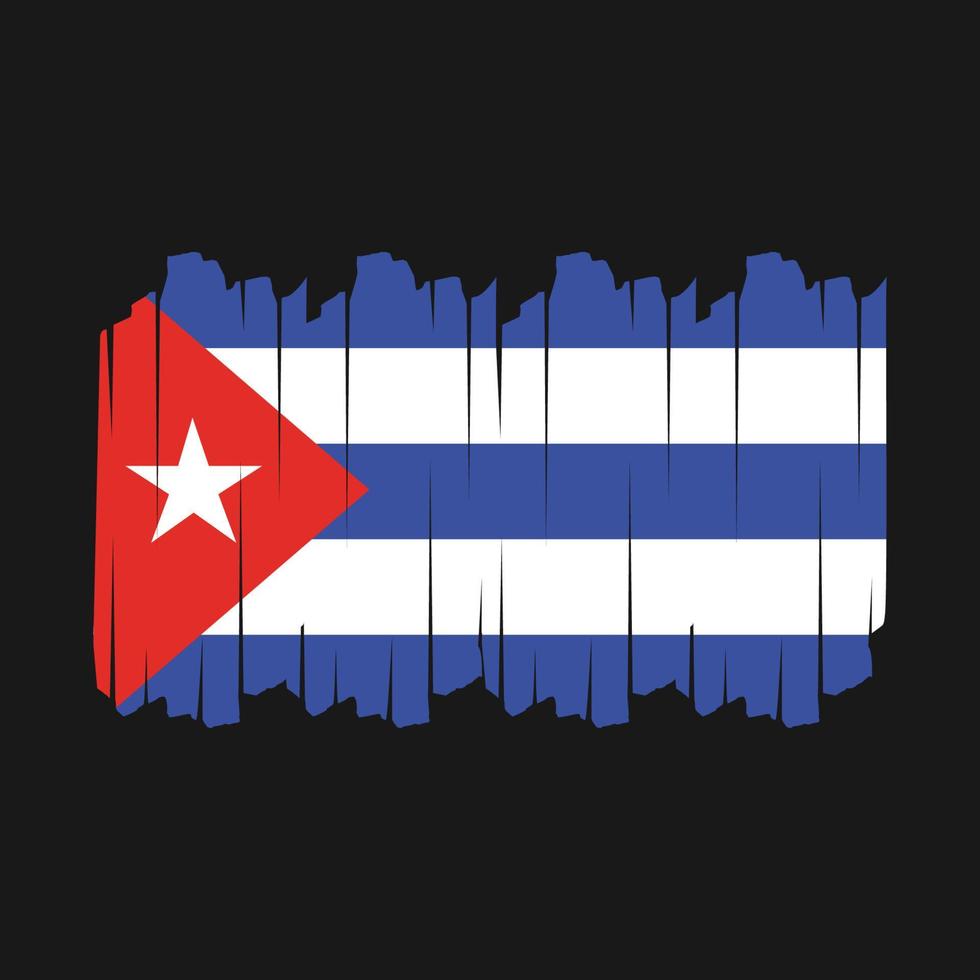 Cuba bandiera spazzola vettore illustrazione