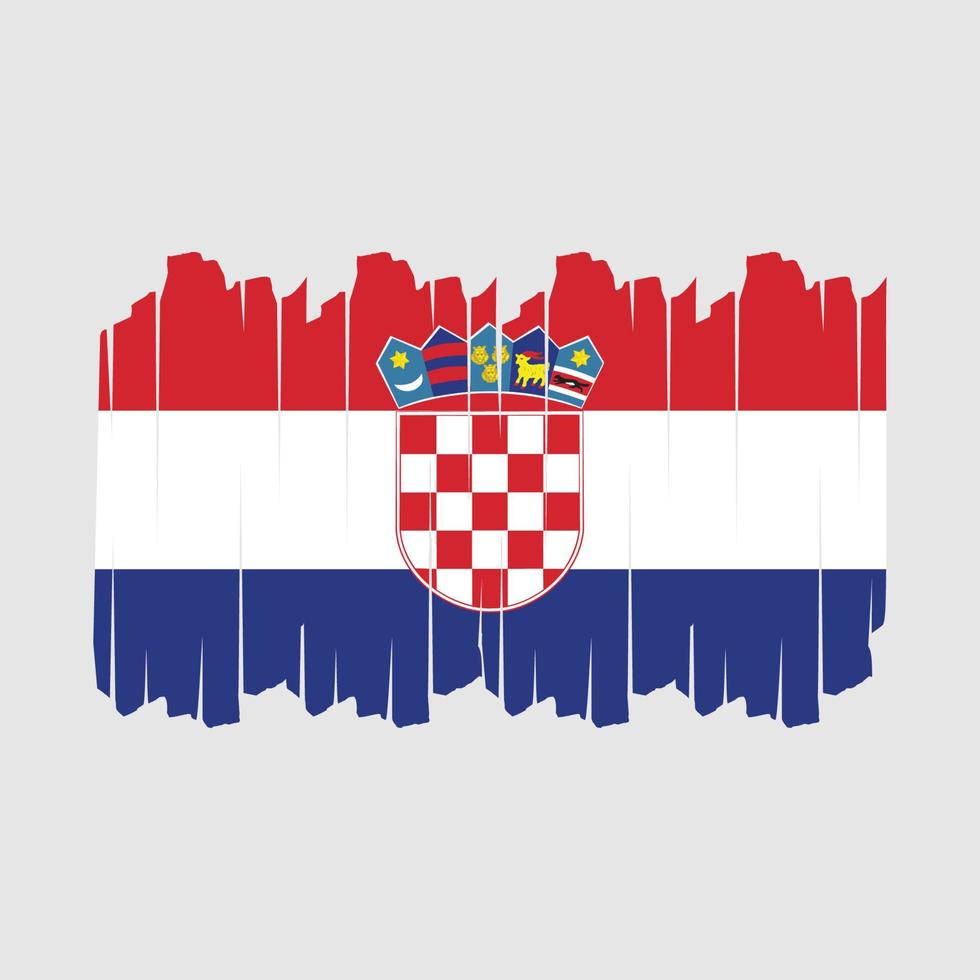Croazia bandiera spazzola vettore illustrazione