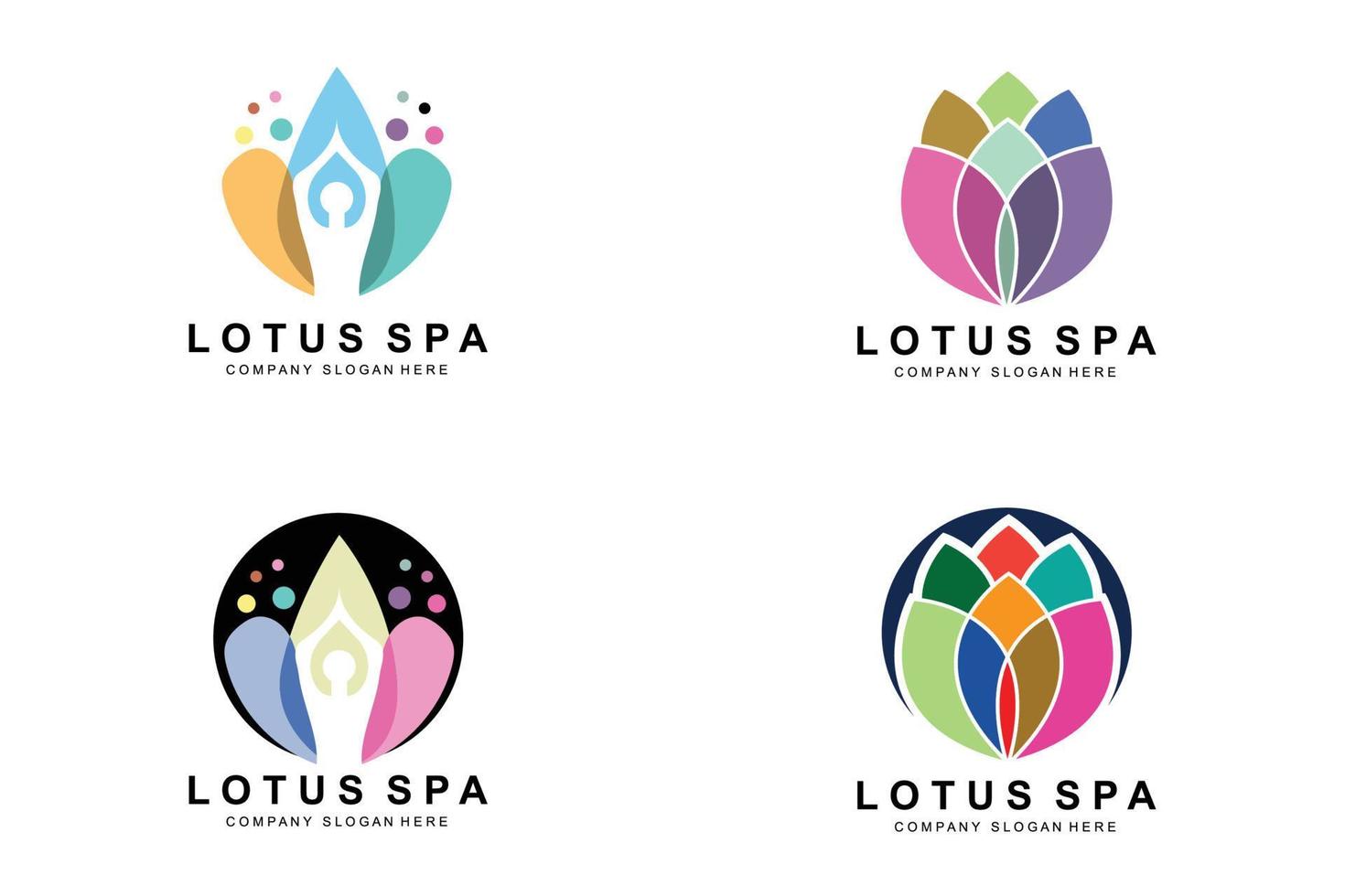 design del logo yoga, illustrazione dell'icona dello sport fitness e concentrazione di mente e corpo vettore