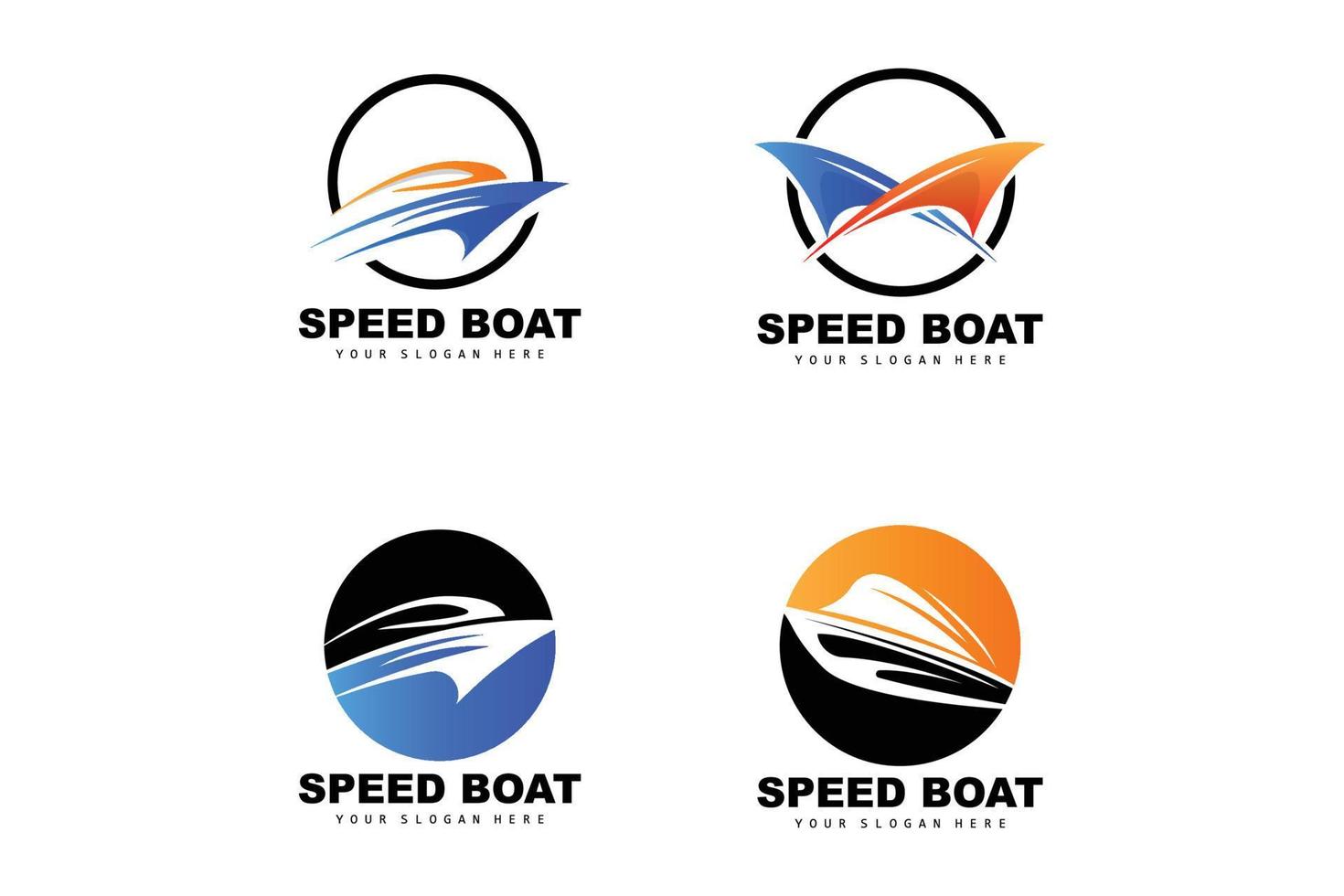 velocità barca logo, veloce carico nave vettore, barca a vela, design per nave produzione azienda, corso d'acqua spedizione, marino veicoli, mezzi di trasporto vettore