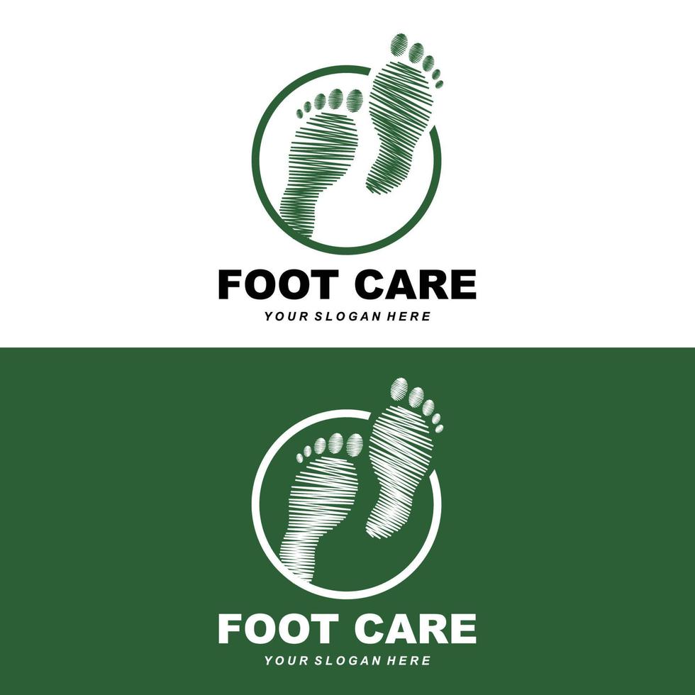 piede cura logo design Salute illustrazione donna pedicure salone vettore