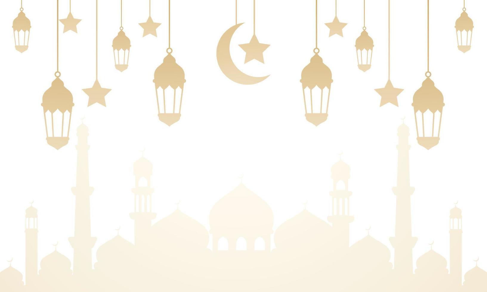 Ramadan kareem design. Ramadan vettore illustrazione con moschea e lanterna. islamico sfondo per santo mese Ramadan celebrazione