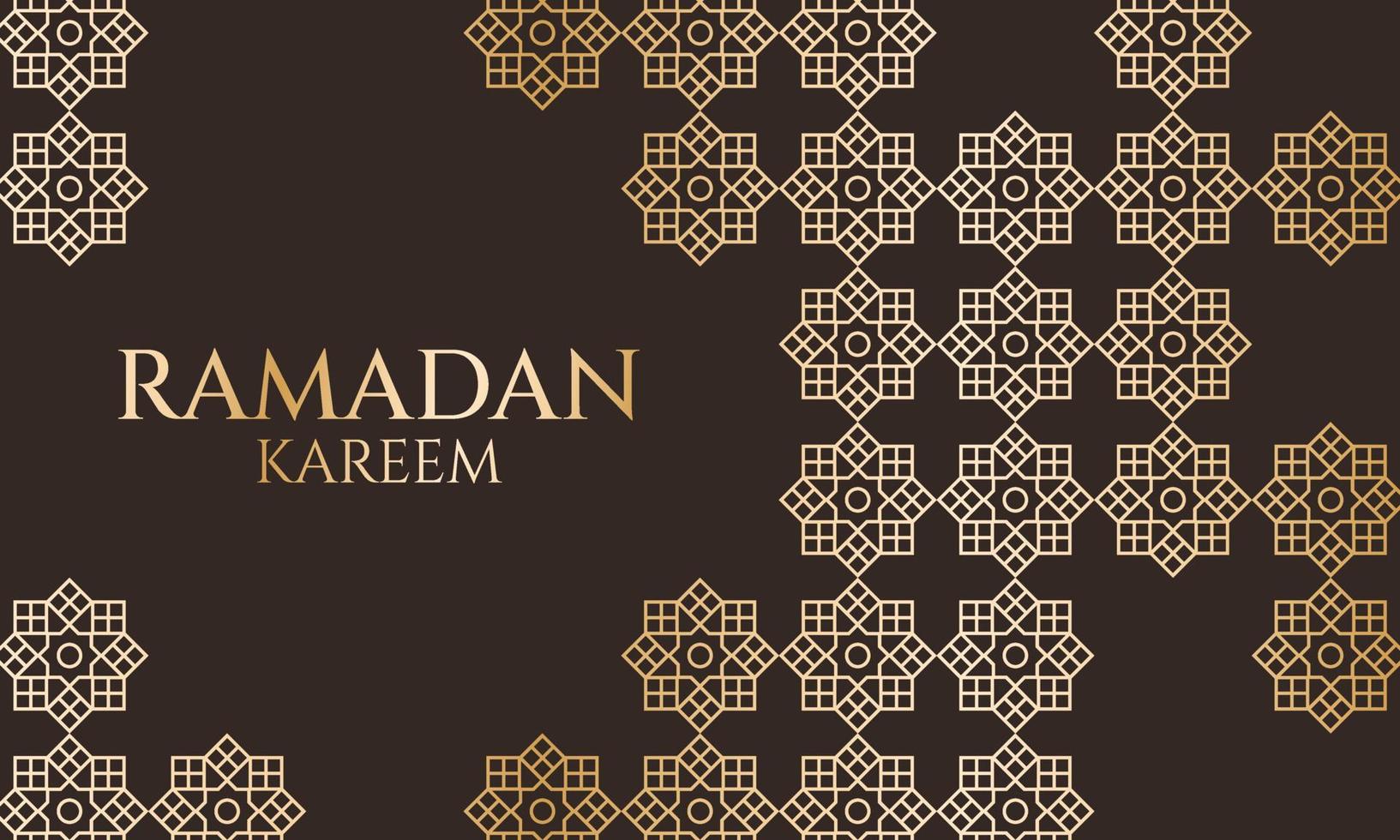 Ramadan kareem lusso sfondo. islamico sfondo con elegante d'oro modello per santo mese Ramadan celebrazione vettore