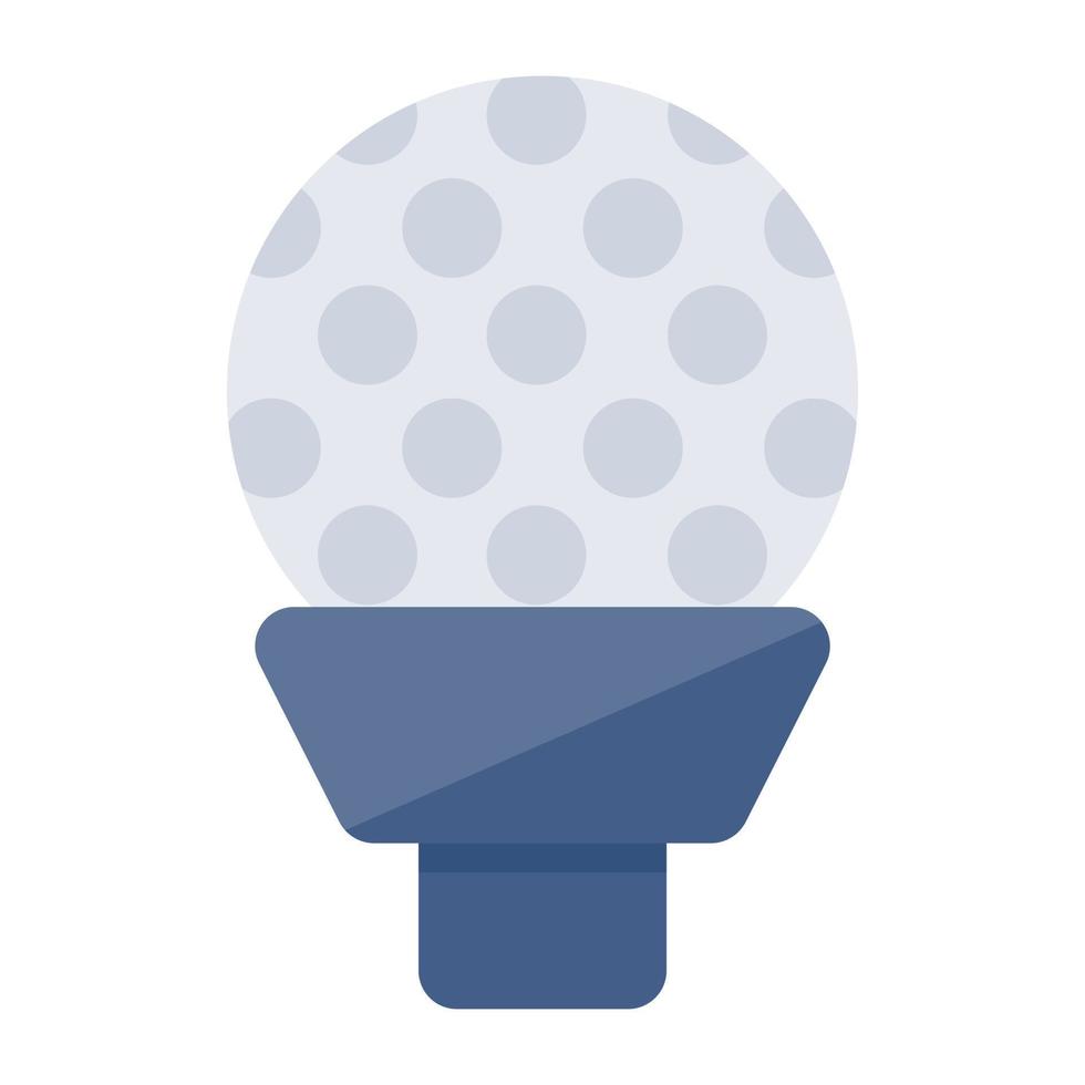 un'icona di design unica di tee da golf vettore