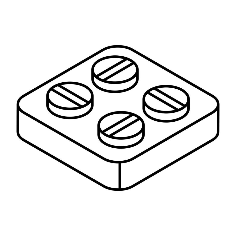 un'icona di design modificabile della striscia di pillole vettore