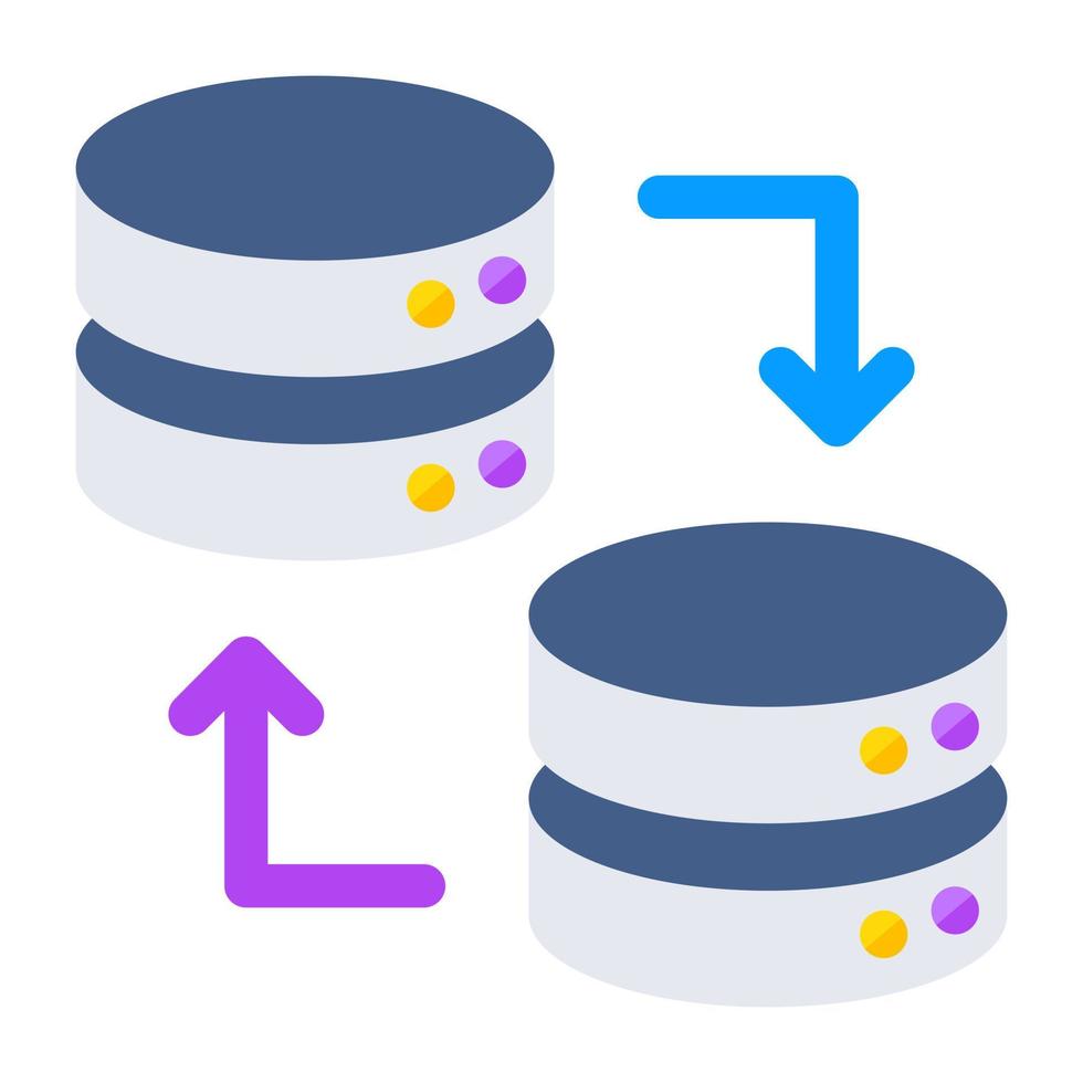 moderno design icona di Banca dati trasferimento vettore