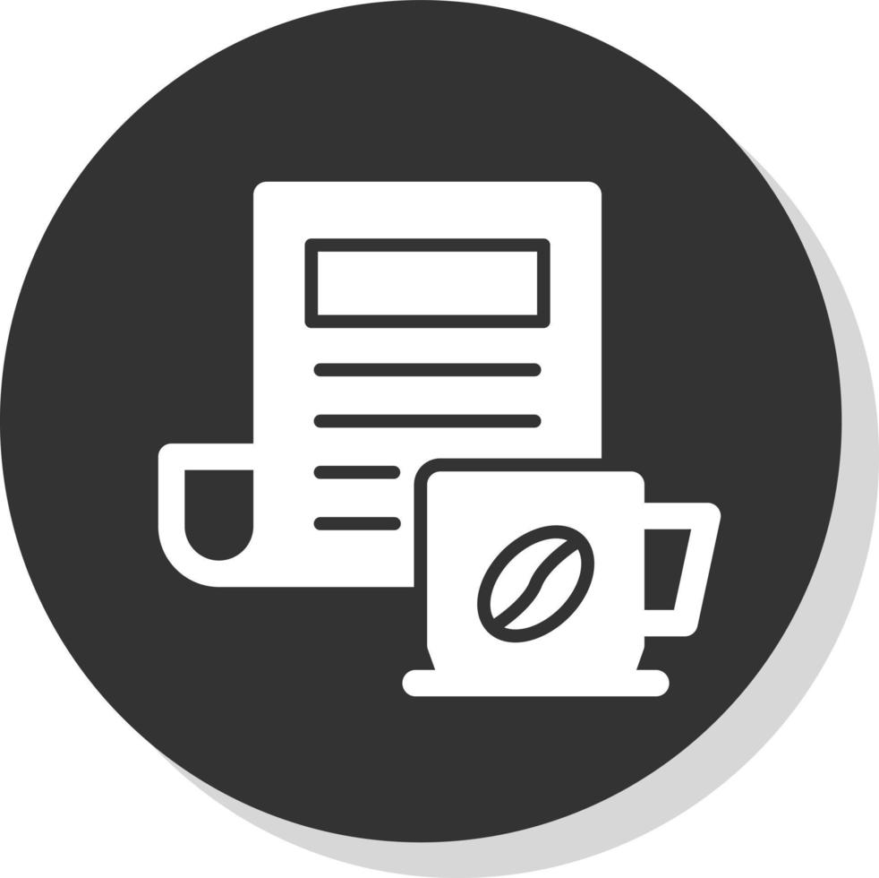 caffè giornale vettore icona design