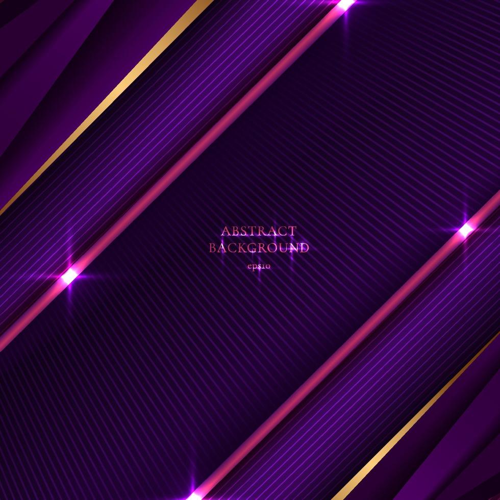 sfondo astratto triangolo viola e rosa a strisce con linea diagonale e texture effetto luminoso vettore