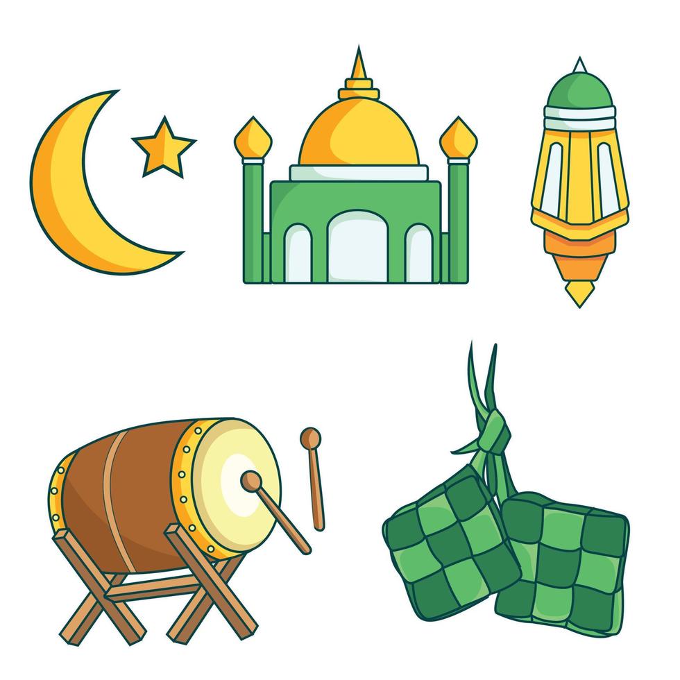 Ramadan fascio piatto illustrazione vettore