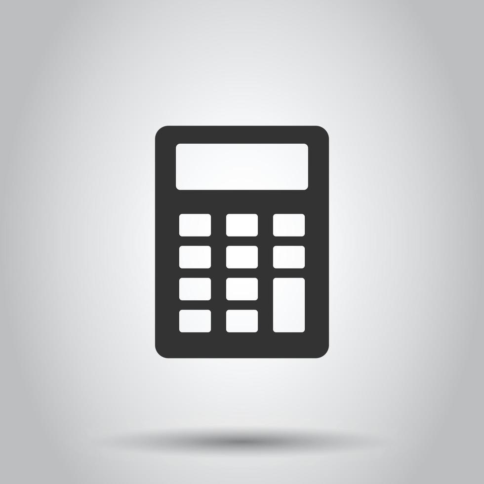 calcolatrice icona nel piatto stile. calcolare vettore illustrazione su bianca isolato sfondo. calcolo attività commerciale concetto.
