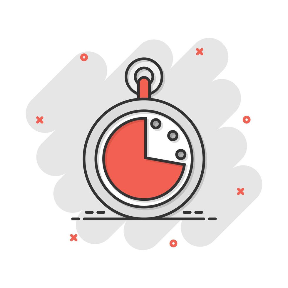 vettore cartone animato orologio Timer icona nel comico stile. orologio cartello illustrazione pittogramma. orologio attività commerciale spruzzo effetto concetto.