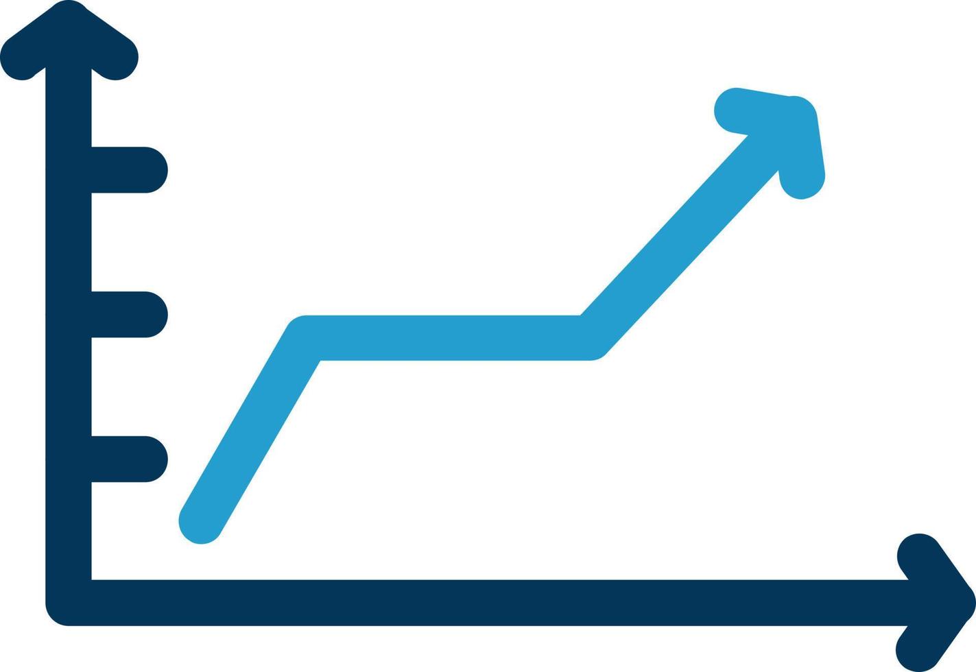 crescente linea grafico vettore icona design