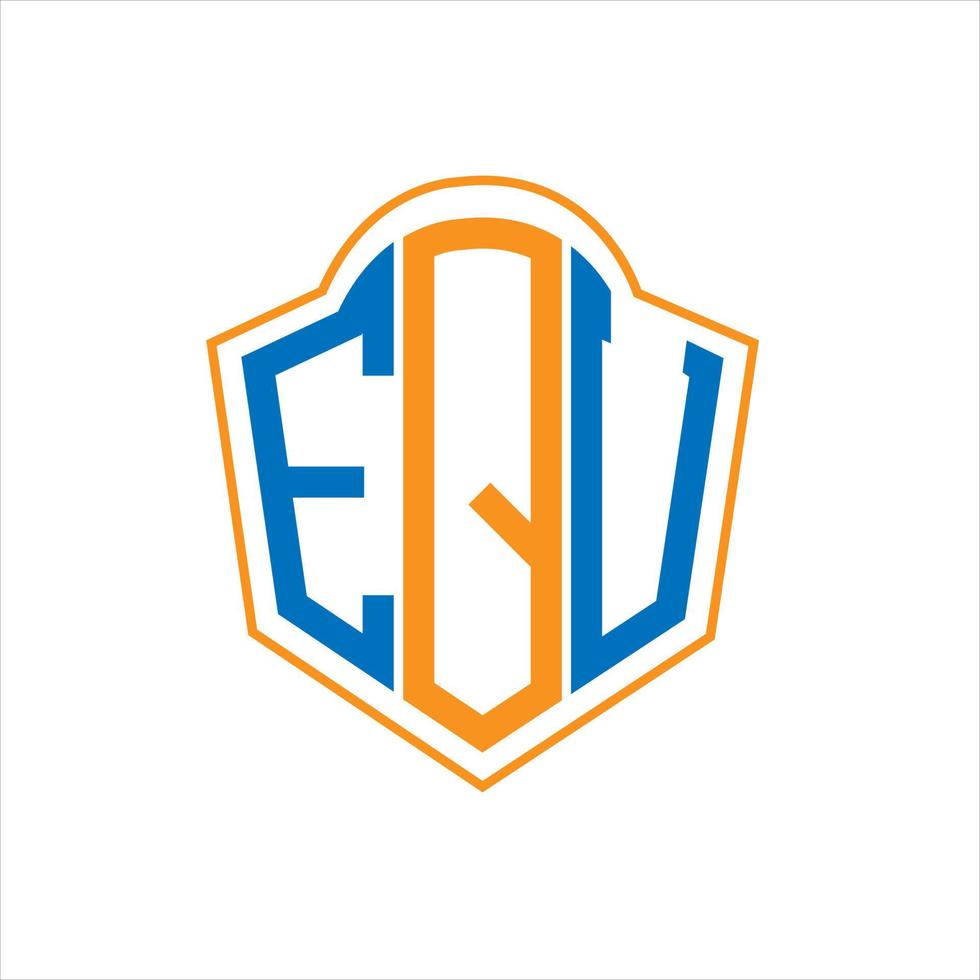 eqv astratto monogramma scudo logo design su bianca sfondo. eqv creativo iniziali lettera logo. vettore