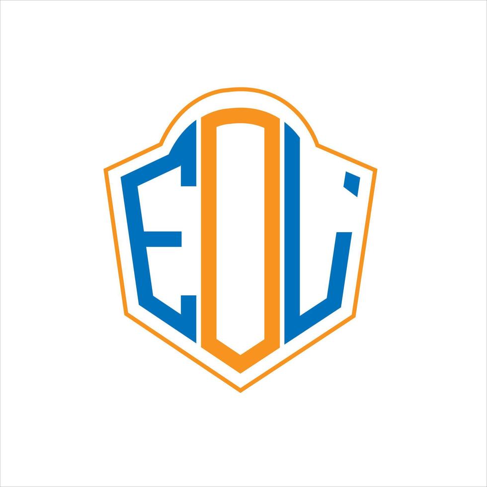 eol astratto monogramma scudo logo design su bianca sfondo. eol creativo iniziali lettera logo. vettore