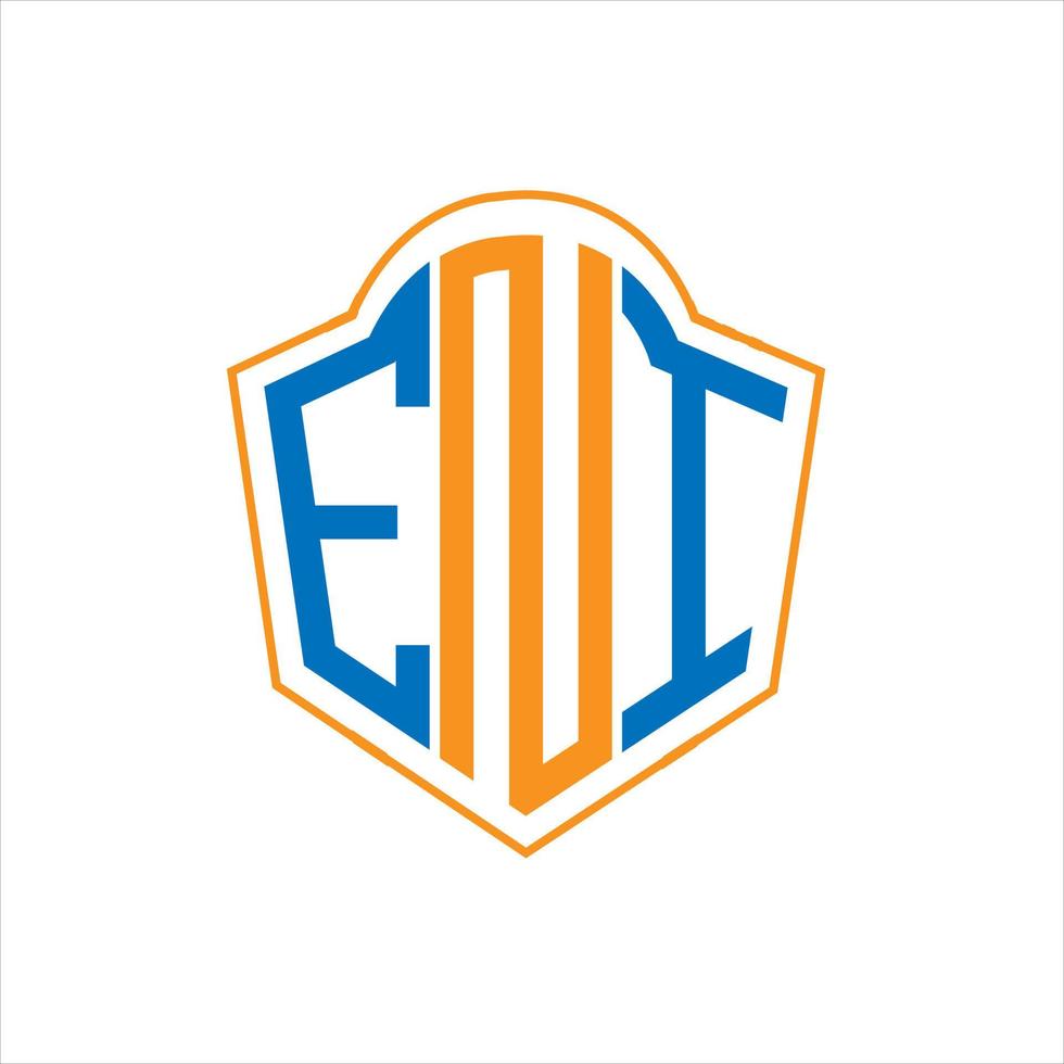 eni astratto monogramma scudo logo design su bianca sfondo. eni creativo iniziali lettera logo. vettore