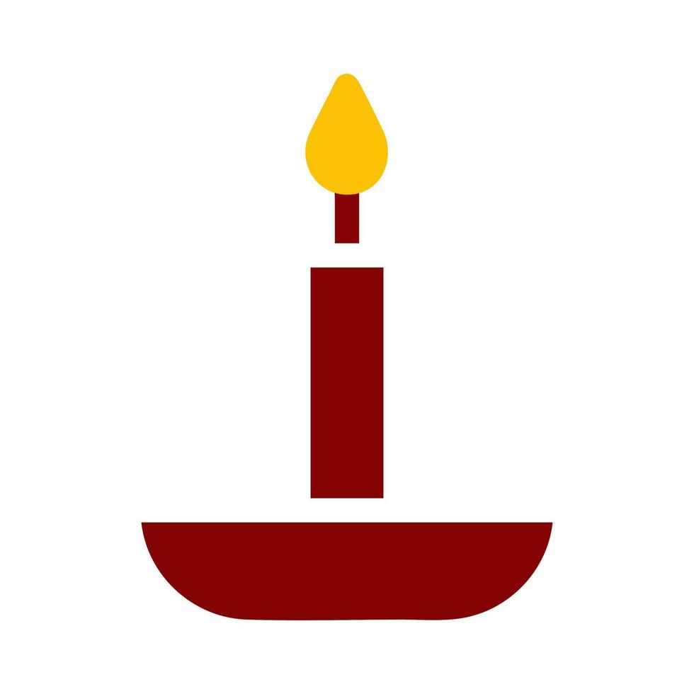 candela icona duotone rosso giallo stile Ramadan illustrazione vettore elemento e simbolo Perfetto.